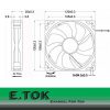 فن کیس ایتوک مدل 12-Ventilador(اندازه)