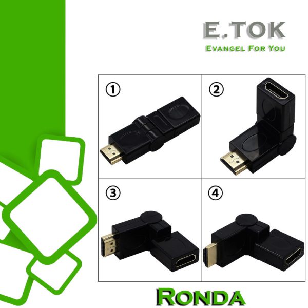 مبدل افزایش طول HDMI ایتوک مدل Ronda (نماهای مختلف)