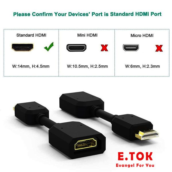 کابل افزایش طول HDMI ایتوک مدل Convertidor طول 10 سانتی متر (اطلاعات)