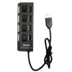 هاب 4 پورت USB 2.0 دیانا مدل FD56 (نمای بالا)