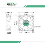 فن کیس ایتوک مدل Ventilador Plus (ابعاد)
