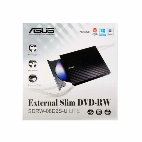 درایو DVD اکسترنال ایسوس مدل SDRW-08D2S-U Lite (در بسته بندی)