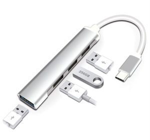 هاب 4 پورت Type-C پی نت مدل P-3604 (نمای کلی)
