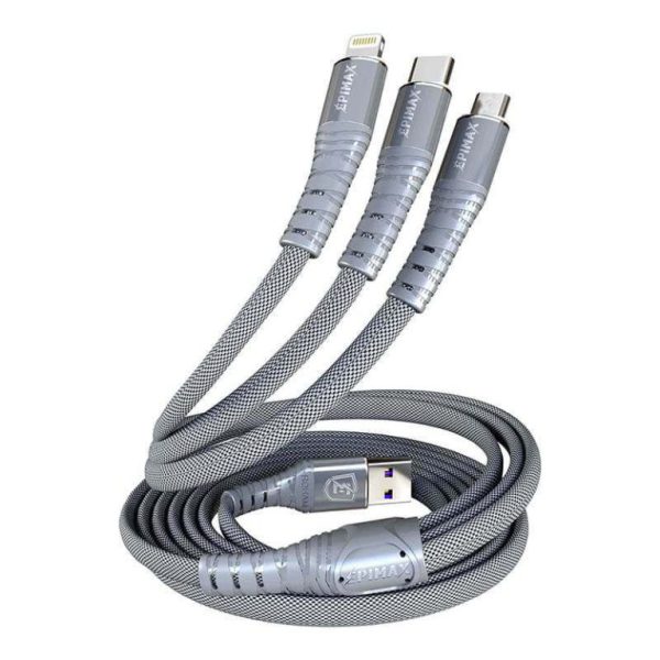 کابل تبدیل USB به microUSB / USB-C / لایتنینگ اپی مکس مدل EC-38 (نمای کلی)