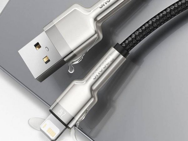 کابل تبدیل USB به لایتنینگ باسئوس مدل CALJK-B02 (نمای نزدیک)