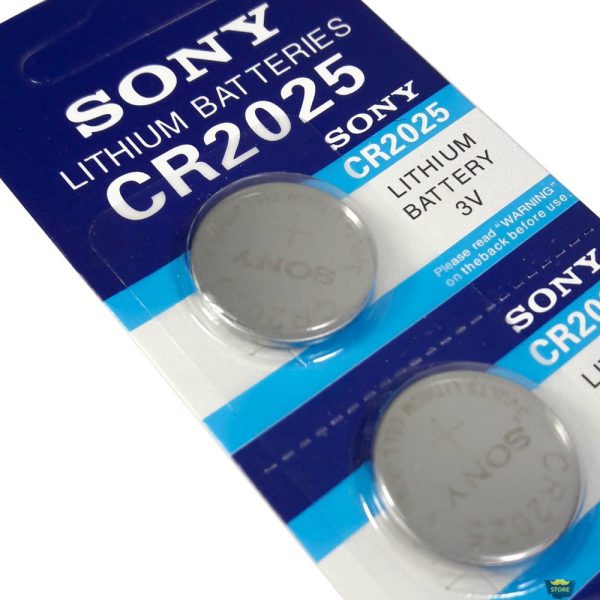 باتری سکه ای سونی مدل 2025 (در بسته بندی با نمای نزدیک)