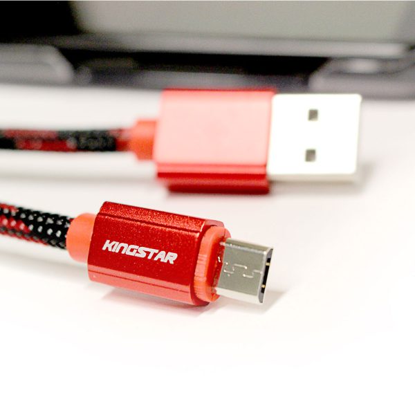 کابل تبدیل USB به microUSB کینگ استار مدل K21A (نمای نزدیک)