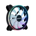 فن کیس ریدمکس مدل NV-T120FBR3 ARGB Black بسته سه عددی(نمای روبرو)