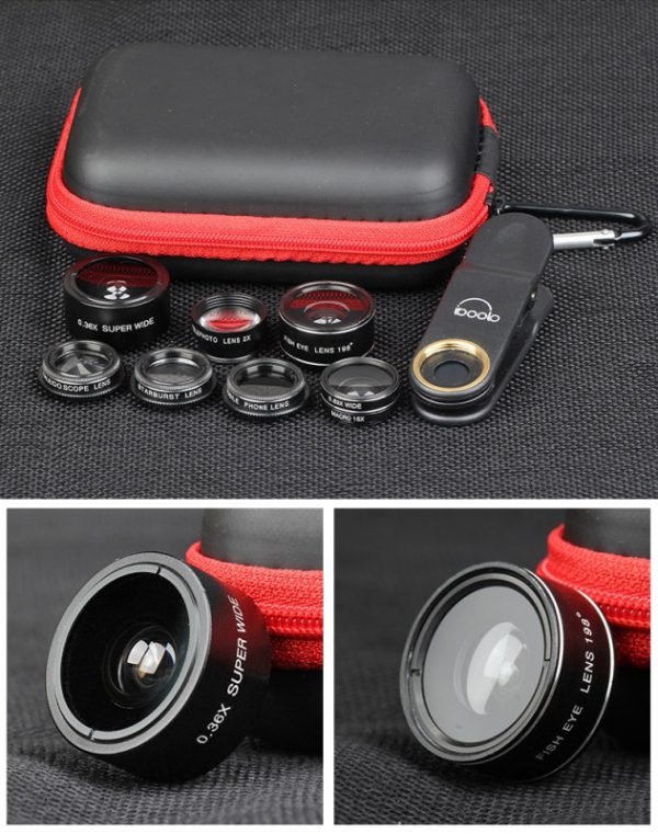 لنز کلیپسی موبایل ایبولو IBOOLO 8-in-1 Lens Kit(تعداد لنزها)
