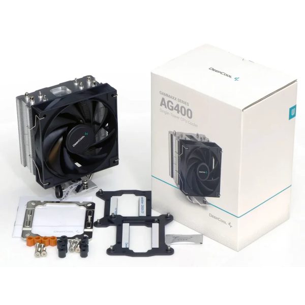 خنک کننده پردازنده دیپ کول مدل AG400(نمای قطعات و بسته بندی)