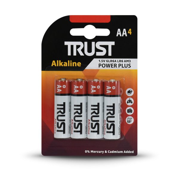 باتری قلمی تراست مدل آلکالاین AA بسته 4 عددی (در بسته بندی)