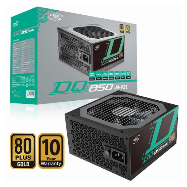 منبع تغذیه کامپیوتر دیپ کول مدل DQ 850-M-V2L (بسته بندی محصول)