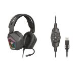هدست سیم دار مخصوص بازی تراست مدل GXT 450 BLIZZ 7.1 RGB (نمای کلی و کابل)