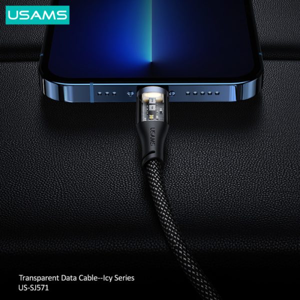کابل تبدیل USB به لایتنینگ یوسمز مدل US-SJ571 (متصل شده)