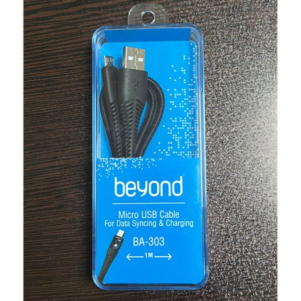 کابل تبدیل USB به MicroUSB بیاند مدل BA-303 (در بسته بندی)