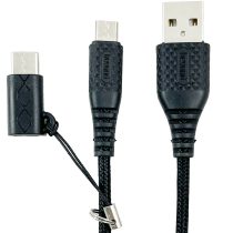 کابل تبدیل USB به MicroUSB/USB-C بیاند مدل BA-319 (نمای نزدیک)