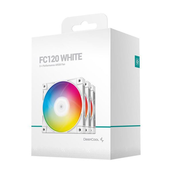 فن کیس دیپ کول مدل FC120 WHITE بسته 3 عددی (در بسته بندی)