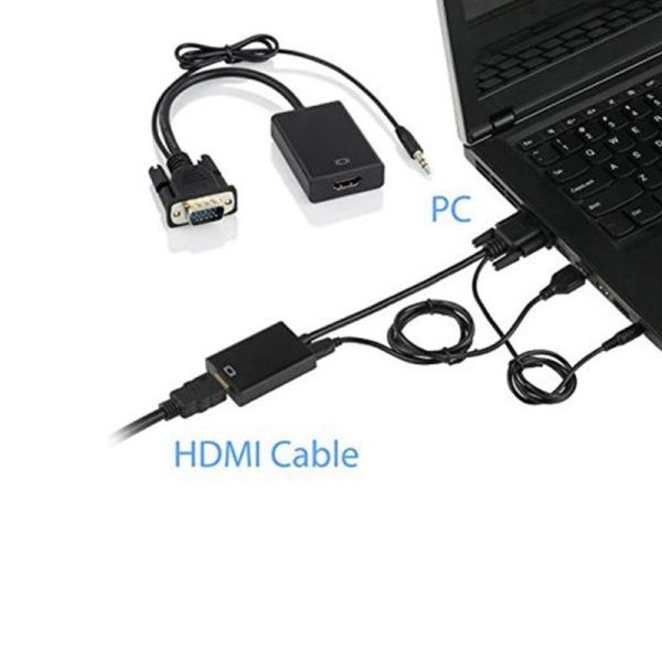 مبدل VGA به HDMI پی نت مدل HDCP (متصل شده)