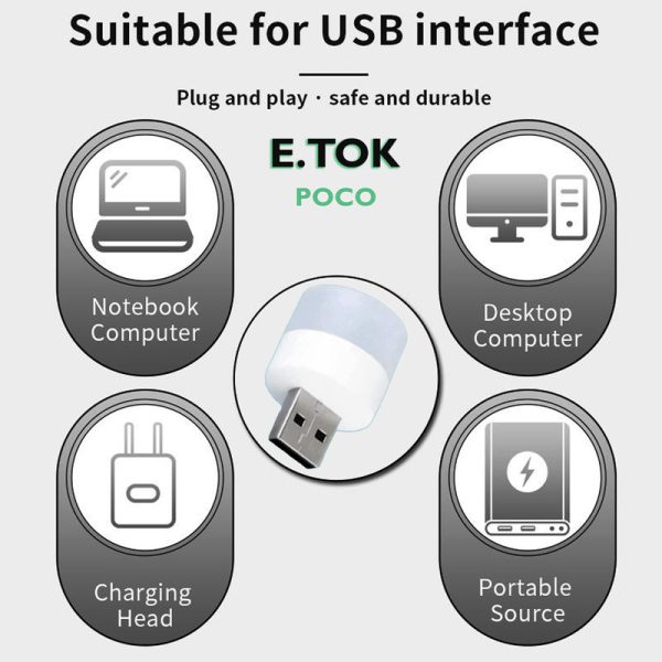 لامپ USB ال ای دی ایتوک مدل POCO بسته 4 عددی(اطلاعات)