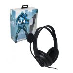 هدست سیم دار مخصوص بازی مدل X34 (در بسته بندی)