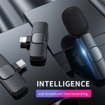 میکروفون یقه ای بی سیم مدل K9 Dual Type-C بسته 2 عددی (نمای کلی)