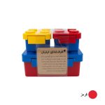 ظرف غذای 3 تکه کودک لیلیان مدل پازل (نمای رو به رو)
