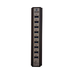 هاب 10 پورت USB 2.0 انزو مدل UH-10A (نمای رو به رو)