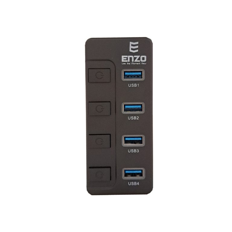 هاب 4 پورت USB 3.0 انزو مدل UH-45 (نمای رو به رو)