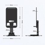 پایه نگهدارنده گوشی موبایل مدل Folding Lifting Bracket (ابعاد)