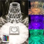 چراغ رومیزی کریستالی مدل Diamond Table Lamp