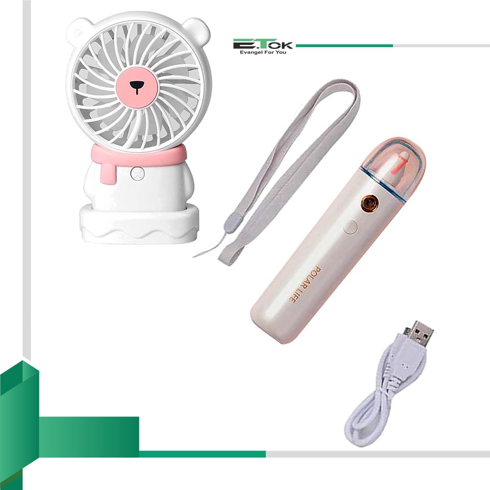 پنکه شارژی ایتوک مدل Polar Life به همراه دستگاه بخور