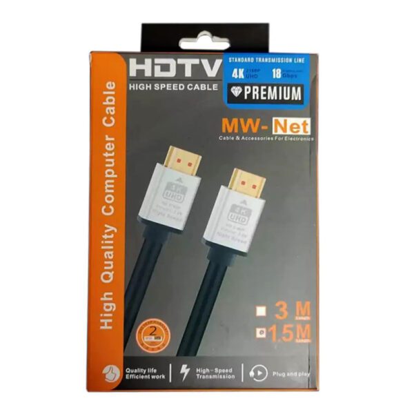 کابل HDMI 4K ام دبلیو نت طول 1.5 متر