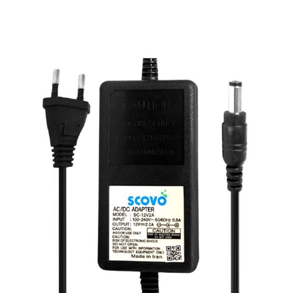 آداپتور دوربین مدار بسته اسکوو مدل SC-12V 2A