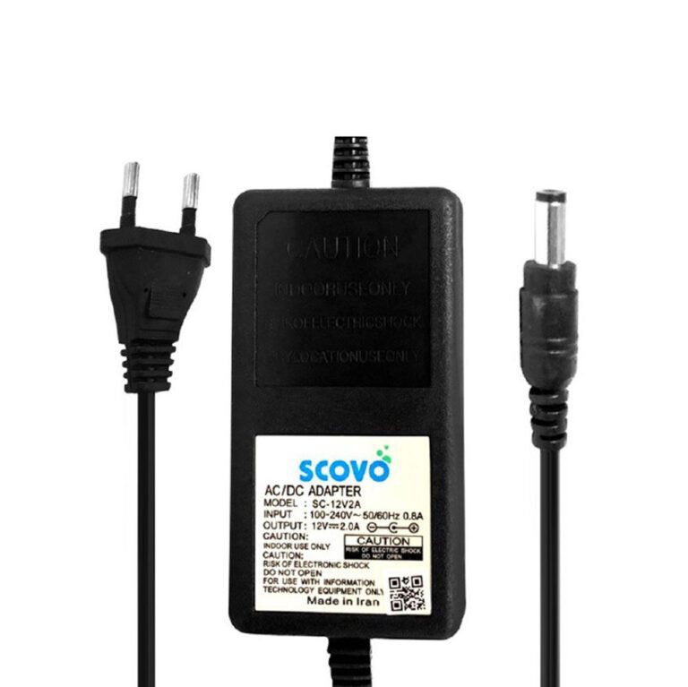 آداپتور دوربین مدار بسته اسکوو مدل SC-12V 2A