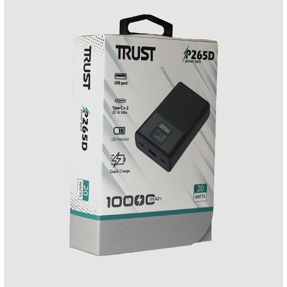 پاور بانک تراست مدل P265D ظرفیت 10000 میلی‌آمپر ساعت ایتوک