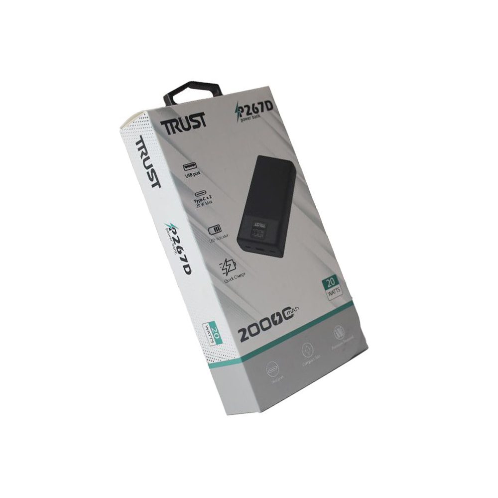 پاور بانک تراست مدل P267D ظرفیت 20000 میلی‌آمپر ساعت ایتوک