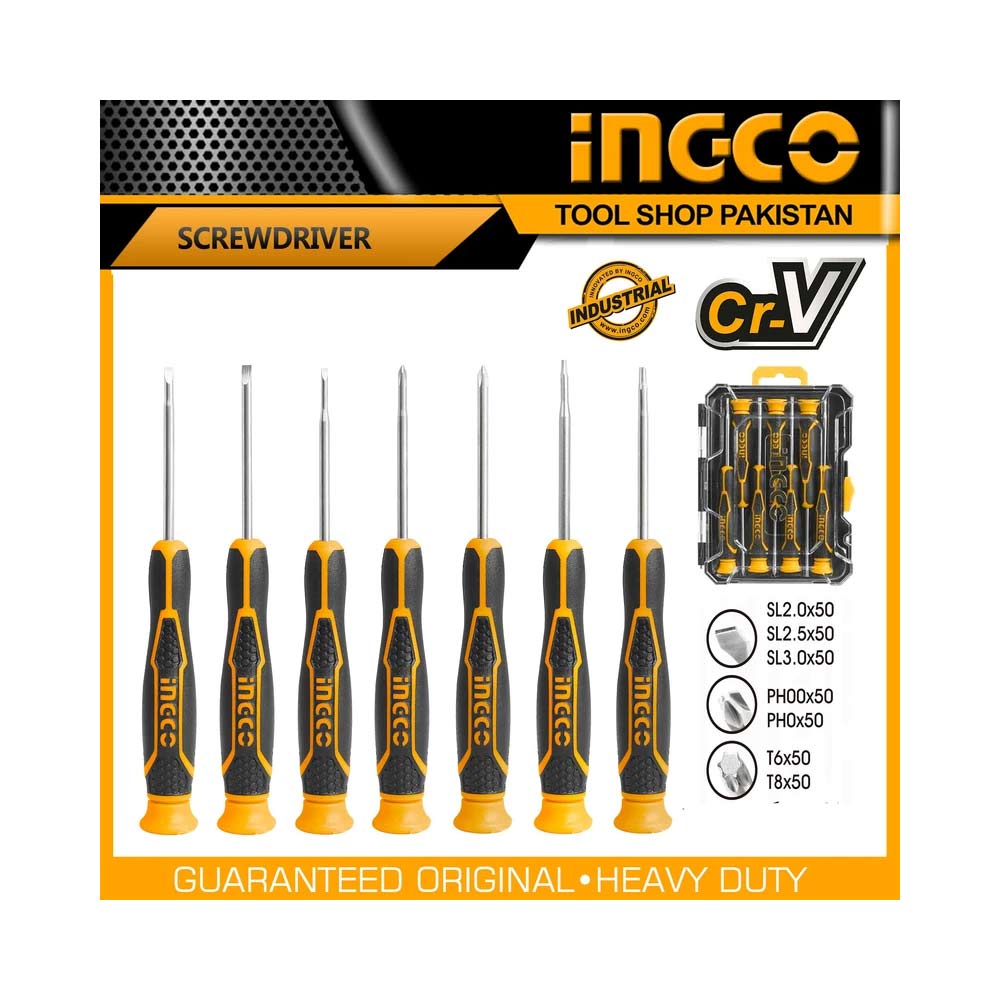 پیچ گوشتی ساعتی اینکو مدل HKSD-0718 بسته 7 عددی ایتوک