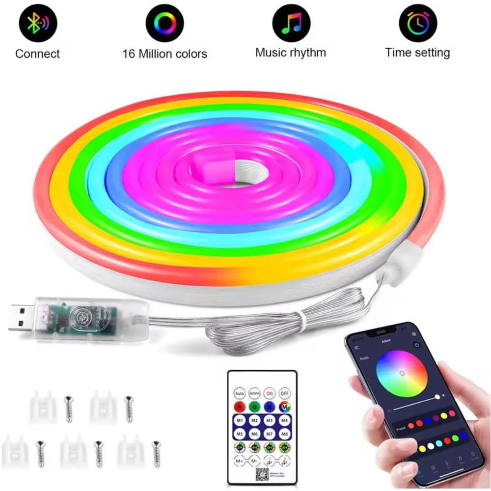 ریسه مدل نئون فلکسی RGB-IC App طول 5 متر ایتوک