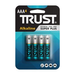 باتری نیم‌ قلمی تراست مدل Alkaline Super Plus بسته 4 عددی ایتوک